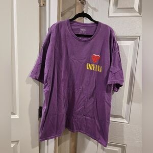 NIRVANA Lavender Tee with Iconic Logo